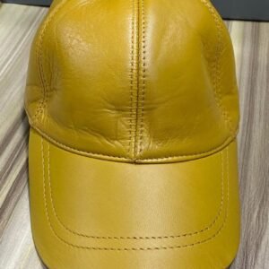 Casquette en Cuir Premium Ocre - Style Urbain Élégant