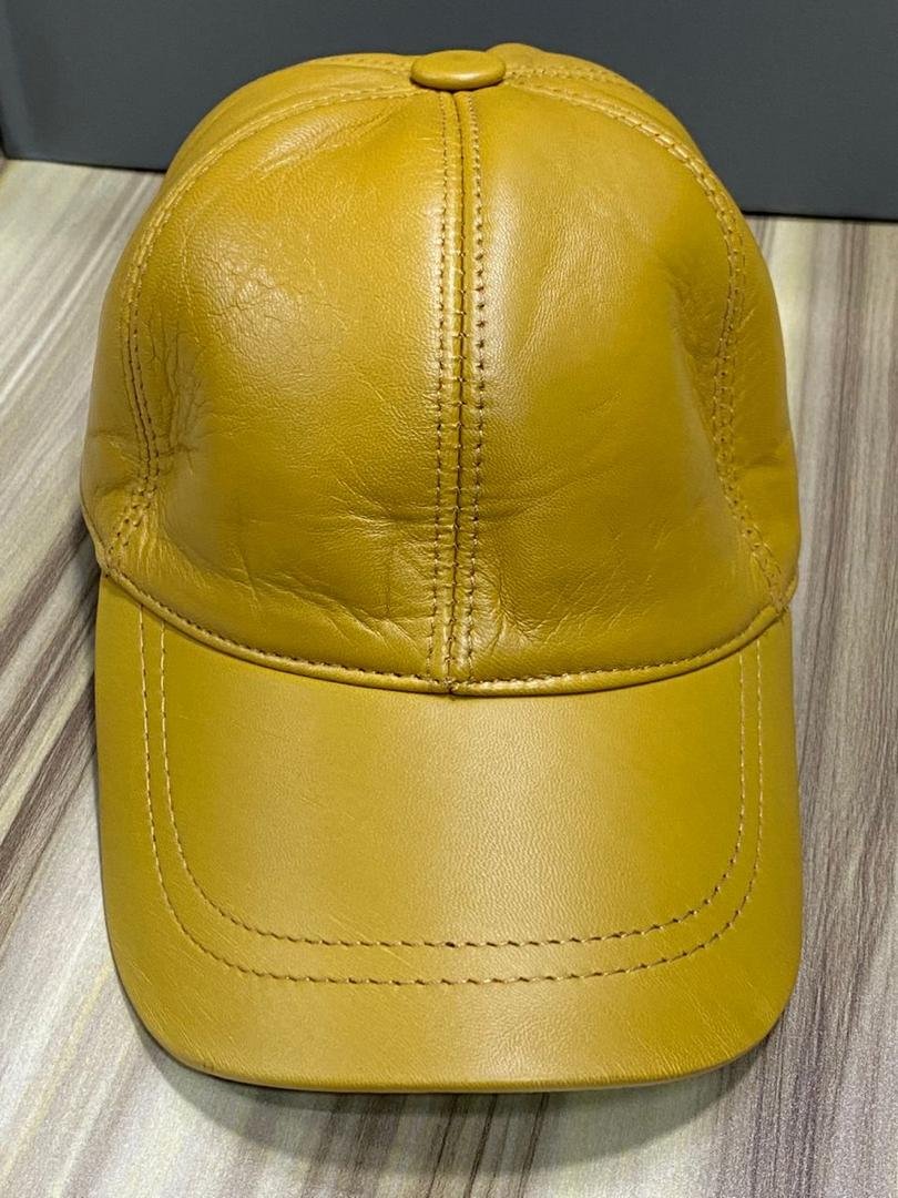 Casquette en Cuir Premium Ocre - Style Urbain Élégant