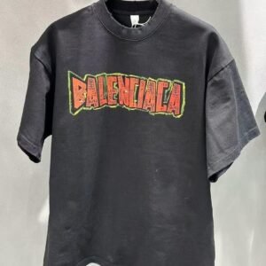 T-shirt Balenciaga Oversize Logo Graffiti Effet Distressed
